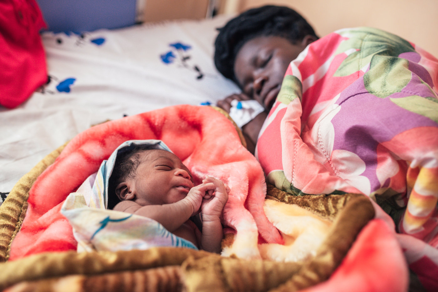 Mother with newborn baby